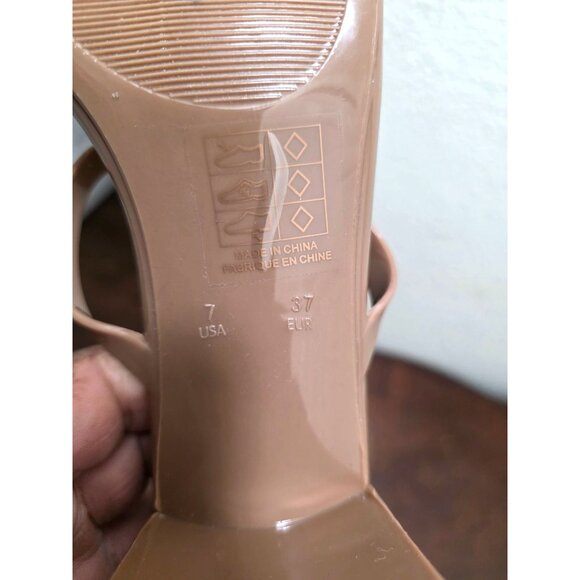 Jeffrey Campbell Tan Strappy Square Toe Block Heel Sandals Womens Size 7 - Picture 11 of 11